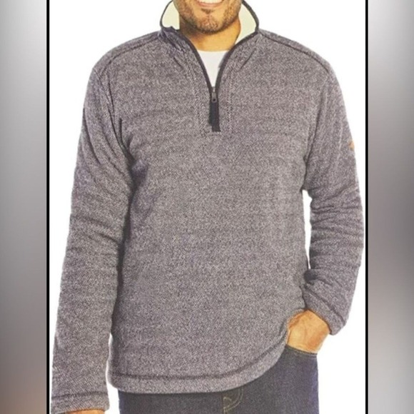 🌼 clearance NWT Orvis Men's Sherpa-Lined Quarter Zip Pullover Fleece, Size Small - Picture 1 of 10